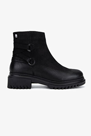 Valmenti Kadın Hakiki Deri Siyah Nubuk Düz Bot 322 1950860 BN BOT SK25-26 SIYAH NBK