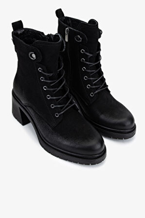 Valmenti Kadın Hakiki Deri Siyah Nubuk Casual Bot 322 2552502 BN BOT SK25-26 SIYAH NBK