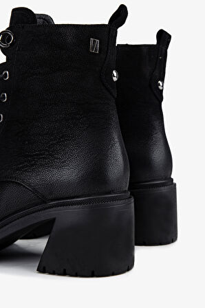 Valmenti Kadın Hakiki Deri Siyah Nubuk Casual Bot 322 2552502 BN BOT SK25-26 SIYAH NBK