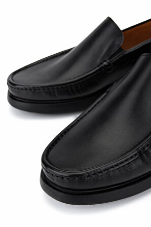 Tamer Tanca Erkek Hakiki Deri Siyah Loafer Ayakkabı 478 A14801 ERK AYK SK25-26 SIYAH
