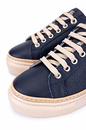 Tamer Tanca Kadın Hakiki Deri Lacivert Sneakers & Spor Ayakkabı 1116 5022-09 BN AYK SK25-26 LACI FLTR