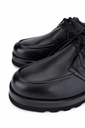 Tamer Tanca Erkek Hakiki Deri Siyah Casual Ayakkabı 537 67616 ERK AYK SK25-26 SIYAH GYK/KRK