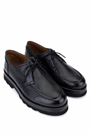 Tamer Tanca Erkek Hakiki Deri Siyah Casual Ayakkabı 537 67616 ERK AYK SK25-26 SIYAH GYK/KRK