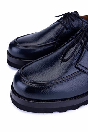 Tamer Tanca Erkek Hakiki Deri Lacivert Casual Ayakkabı 537 67616 ERK AYK SK25-26 LACI GYK/KRK