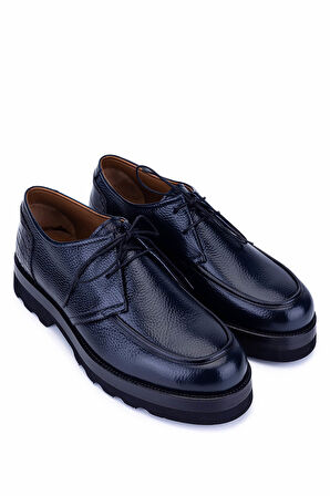 Tamer Tanca Erkek Hakiki Deri Lacivert Casual Ayakkabı 537 67616 ERK AYK SK25-26 LACI GYK/KRK
