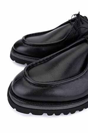 Tamer Tanca Erkek Hakiki Deri Siyah Deri Casual Ayakkabı 537 3814 ERK AYK SK25-26 SIYAH DR