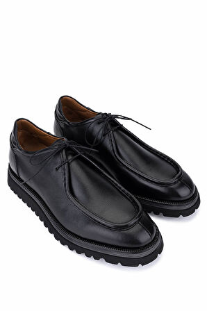 Tamer Tanca Erkek Hakiki Deri Siyah Deri Casual Ayakkabı 537 3814 ERK AYK SK25-26 SIYAH DR