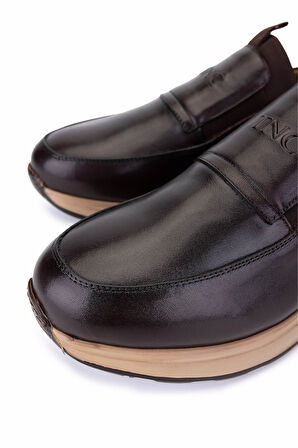 Tamer Tanca Erkek Hakiki Deri Kahverengi Sneakers & Spor Ayakkabı 537 3816 ERK AYK SK25-26 KAHVE DR/STR