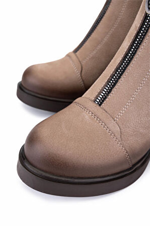 Tamer Tanca Kadın Hakiki Deri Vizon Nubuk Casual Bot 599 30049 BN BOT SK25-26 VIZON NBK