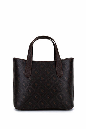 Tamer Tanca Kadın Suni Deri Kahverengi Desen El Çantası 743 2342 ERK CNT SK25-26 KAHVE GFRJ