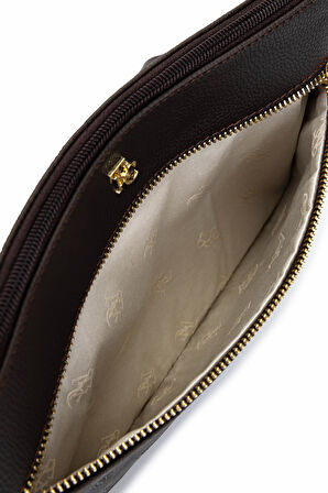Tamer Tanca Kadın Suni Deri Kahverengi Clutch Çanta 743 2337 BN CNT SK25-26 KAHVE MNG