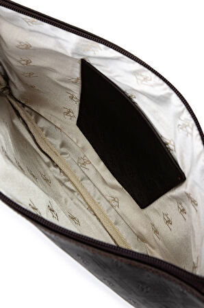 Tamer Tanca Kadın Suni Deri Kahverengi Clutch Çanta 743 2337 BN CNT SK25-26 KAHVE MNG