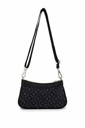 Tamer Tanca Kadın Suni Deri Siyah Desen Postacı Çanta 743 2339 BN CNT SK25-26 SIYAH GFRJ