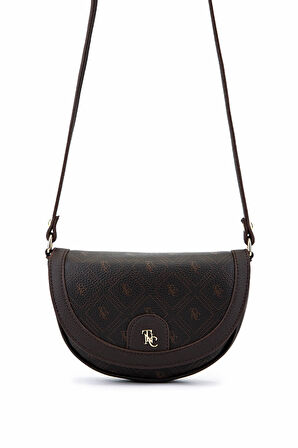 Tamer Tanca Kadın Suni Deri Kahverengi Desen Postacı Çanta 743 2338 BN CNT SK25-26 KAHVE GFRJ