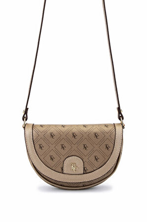 Tamer Tanca Kadın Suni Deri Altın Desen Postacı Çanta 743 2338 BN CNT SK25-26 ALTIN GFRJ