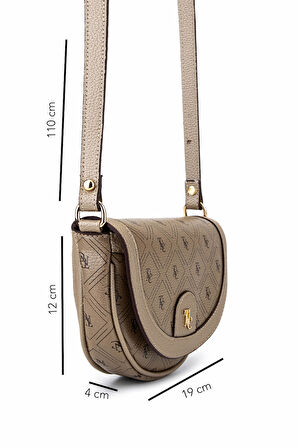 Tamer Tanca Kadın Suni Deri Altın Desen Postacı Çanta 743 2338 BN CNT SK25-26 ALTIN GFRJ