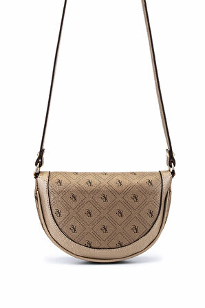 Tamer Tanca Kadın Suni Deri Altın Desen Postacı Çanta 743 2338 BN CNT SK25-26 ALTIN GFRJ