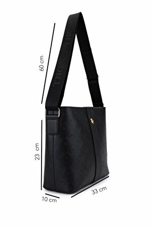 Tamer Tanca Kadın Suni Deri Siyah Postacı Çanta 743 2343 BN CNT SK25-26 SYH MNG/SYH FLTR