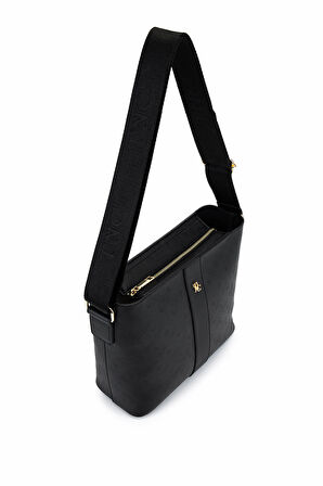 Tamer Tanca Kadın Suni Deri Siyah Postacı Çanta 743 2343 BN CNT SK25-26 SYH MNG/SYH FLTR