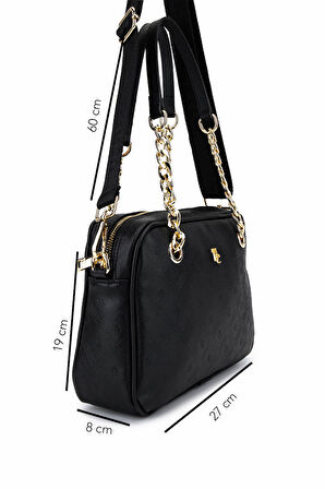 Tamer Tanca Kadın Suni Deri Siyah Postacı Çanta 743 2340 BN CNT SK25-26 SIYAH MNG