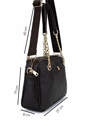 Tamer Tanca Kadın Suni Deri Kahverengi Postacı Çanta 743 2340 BN CNT SK25-26 KAHVE MNG