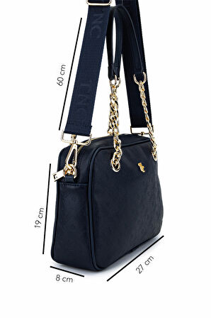 Tamer Tanca Kadın Suni Deri Lacivert Postacı Çanta 743 2340 BN CNT SK25-26 LACI MNG