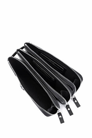 Tamer Tanca Erkek Hakiki Deri Siyah Floter El Çantası 1148 8126 ERK CNT SK25-26 SIYAH FLTR