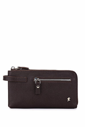 Tamer Tanca Erkek Hakiki Deri Kahverengi El Çantası 1148 8127 ERK CNT SK25-26 KAHVE FLTR