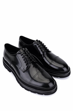 Tamer Tanca Erkek Hakiki Deri Siyah Açma Klasik Ayakkabı 205 6155 ERK AYK SK25-26 SIYAH ACMA