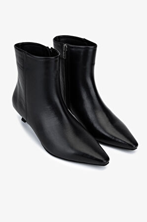 Valmenti Kadın Hakiki Deri Siyah Topuklu Bot 492 2035 BN BOT SK25-26 SIYAH DR