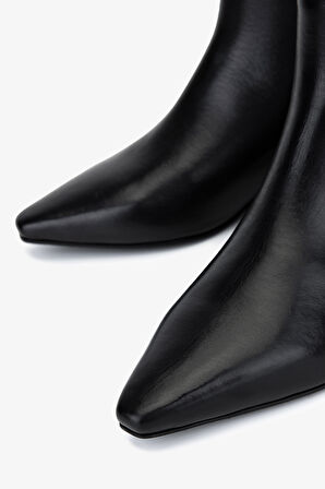 Valmenti Kadın Hakiki Deri Siyah Topuklu Bot 492 2035 BN BOT SK25-26 SIYAH DR