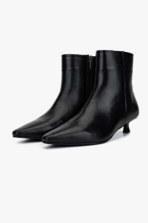 Valmenti Kadın Hakiki Deri Siyah Topuklu Bot 492 2035 BN BOT SK25-26 SIYAH DR