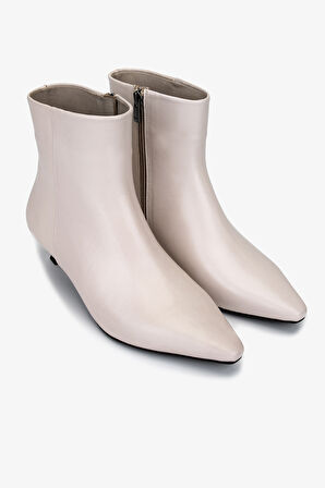 Valmenti Kadın Hakiki Deri Bej Topuklu Bot 492 2035 BN BOT SK25-26 BEJ DR