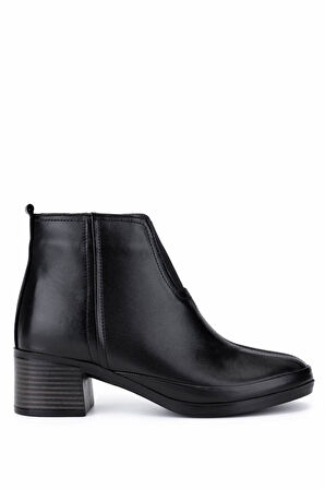Tamer Tanca Kadın Hakiki Deri Siyah Topuklu Bot 824 640 BN BOT SK25-26 SIYAH CILT