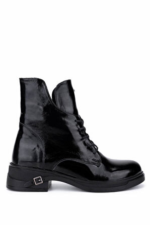 Tamer Tanca Kadın Siyah Rugan Casual Bot 1175 6512 BN BOT SK25-26 SIYAH RGN