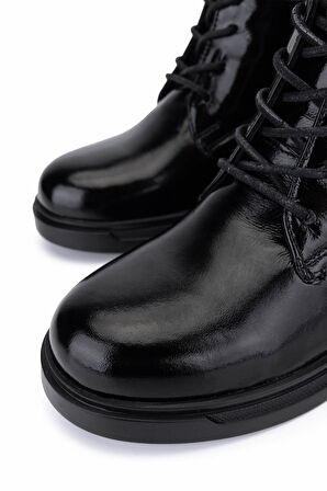 Tamer Tanca Kadın Siyah Rugan Casual Bot 1175 6512 BN BOT SK25-26 SIYAH RGN