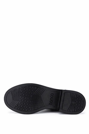 Tamer Tanca Kadın Siyah Deri Casual Bot 1175 6512 BN BOT SK25-26 SIYAH DR