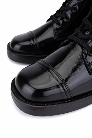 Tamer Tanca Kadın Siyah Rugan Casual Bot 1145 1988 BN BOT SK25-26 SIYAH RGN