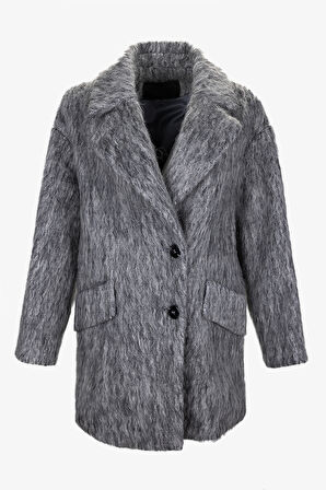 Valmenti Kadın Tekstil Gri Kaban Mont 616 85762 BN KABAN SK25/26 GRI