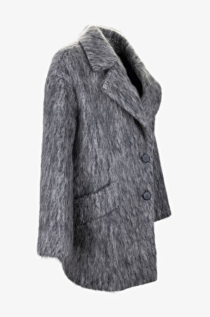 Valmenti Kadın Tekstil Gri Kaban Mont 616 85762 BN KABAN SK25/26 GRI