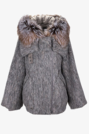 Valmenti Kadın Tekstil Vizon Kaban Mont 616 8576 BN KABAN SK25/26 VIZON