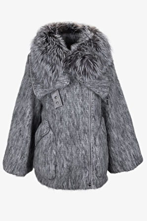 Valmenti Kadın Tekstil Gri Kaban Mont 616 85766 BN KABAN SK25/26 GRI