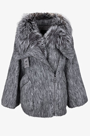 Valmenti Kadın Tekstil Gri Kaban Mont 616 85766 BN KABAN SK25/26 GRI