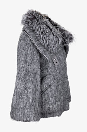 Valmenti Kadın Tekstil Gri Kaban Mont 616 85766 BN KABAN SK25/26 GRI