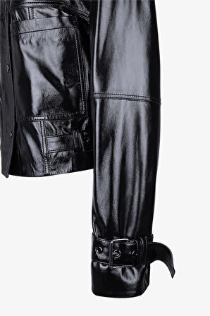 Valmenti Kadın Siyah Deri Mont 616 Z-4043 BN DERIMONT SK25/26 BLACK ZENO ZIG