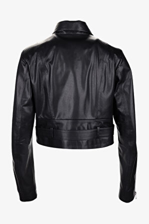 Valmenti Kadın Siyah Deri Mont 616 Z-4110 BN DERIMONT SK25/26 SIYAH PLONJE