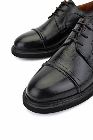 Tamer Tanca Erkek Hakiki Deri Siyah Klasik Ayakkabı 1170 34 ERK AYK SK25-26 SIYAH DR/FLTR