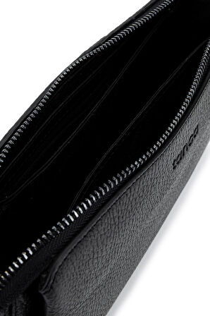 Tamer Tanca Erkek Hakiki Deri Siyah Floter El Çantası 147 894 ERK CNT SK25-26 SIYAH FLTR