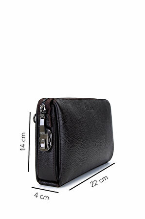 Tamer Tanca Erkek Hakiki Deri Kahverengi El Çantası 147 894 ERK CNT SK25-26 KAHVE FLTR