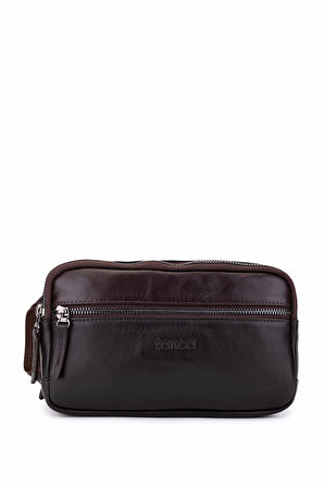 Tamer Tanca Erkek Hakiki Deri Kahverengi El Çantası 147 1197 ERK CNT SK25-26 KAHVE DR